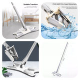 X Mop Hands-Free Flat Squeeze Mop – Manual Self-Wringing Floor Cleaning Mop