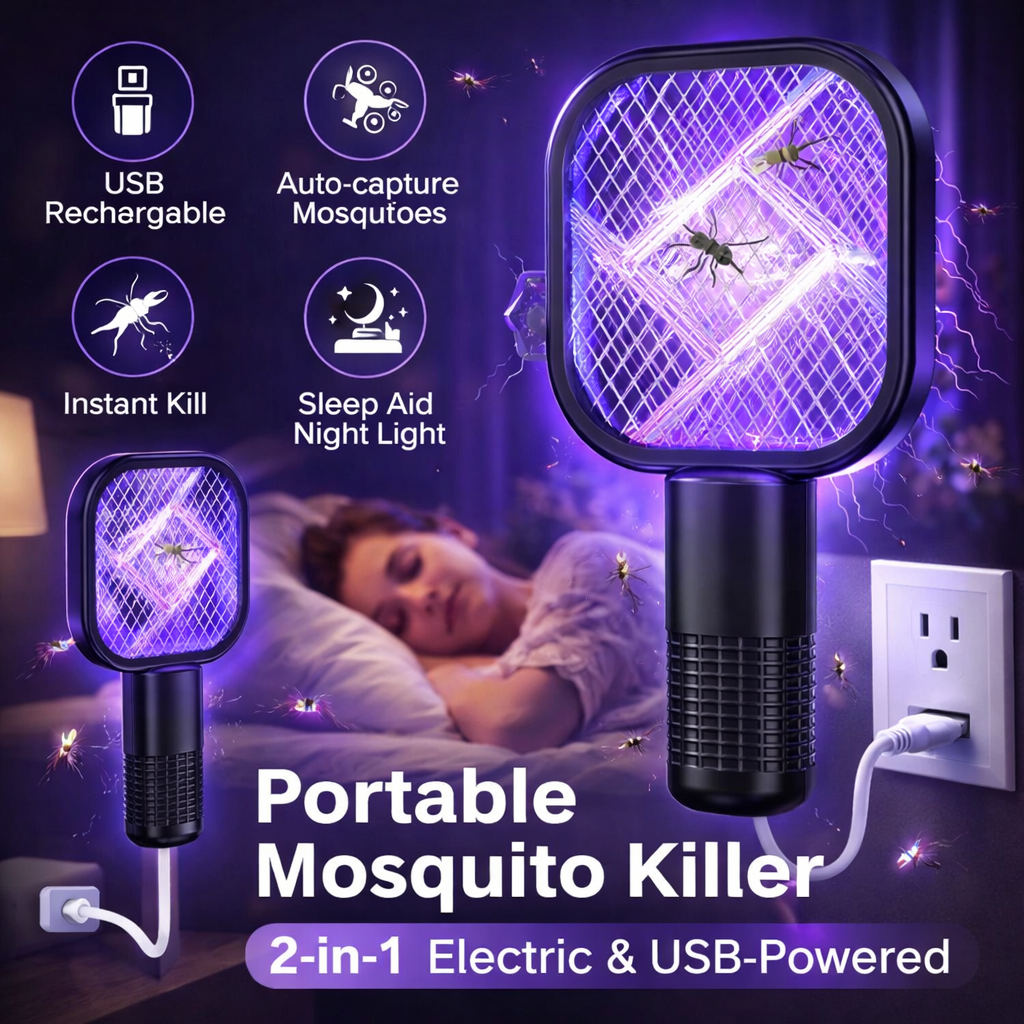 USB Rechargeable Electric Mosquito Killer Racket