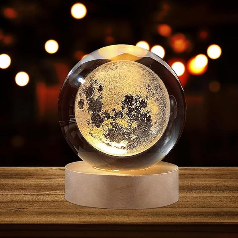 3D Galaxy Crystal LED Night Lamp