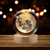 3D Galaxy Crystal LED Night Lamp