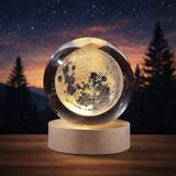 3D Galaxy Crystal LED Night Lamp