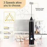 2-in-1 Electric Coffee Beater & Milk Frother – USB Rechargeable Egg Whisk for Coffee, Milk & Baking