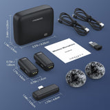 K13 Type-C ANC Dual Wireless Lavalier Microphone – Plug & Play Mini Mic for Android (2 Transmitters + 1 Receiver)