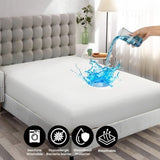 Waterproof Mattress Protector 72×78 Inch – Soft, Breathable & Washable Bed Cover | Random Color