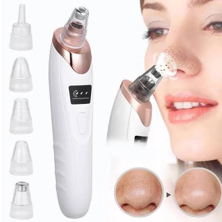 5-in-1 Blackhead Remover Vacuum | Rechargeable Pore Cleaner with 5 Suction Heads