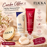 FLICKA 3-in-1 Makeup Bundle – Foundation, Primer & Loose Powder | Ivory Shade