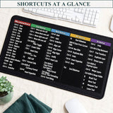 Shortcut Keyboard Desk Mat 30×80cm – Extended Mouse Pad with Computer Shortcuts